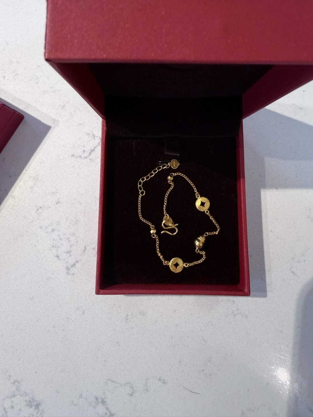 Gold Tone Women's Station Chain Bracelet